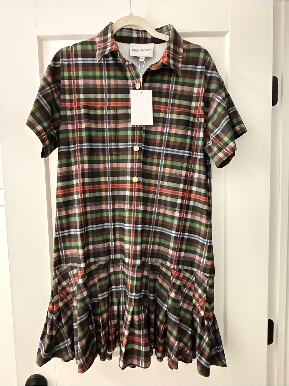 NWT Smith & Quinn Aspen Dress Stockholm Plaid Size M